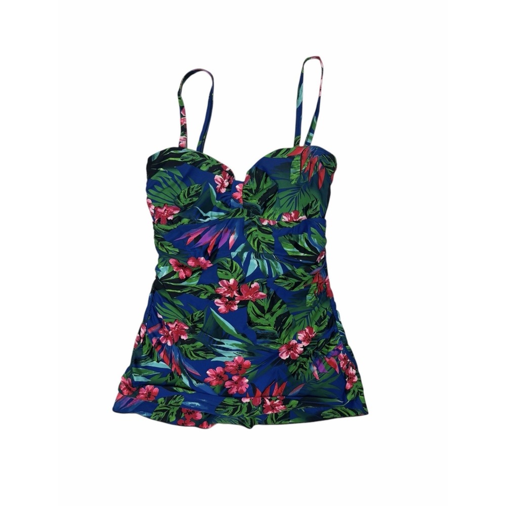 Shore Shapes Swimwear Women's Skirted Swimsuit Tropical Floral One Piece Size 14